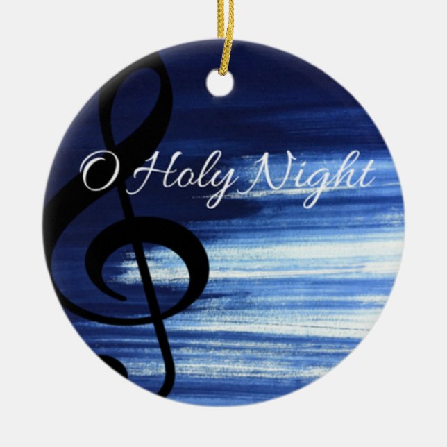 Ornamento santo del navidad de la noche de O (Frente)