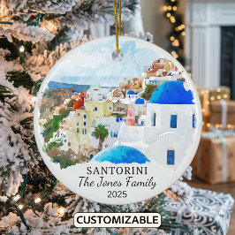 Ornamento Santorini personalizado, regalo de Greci