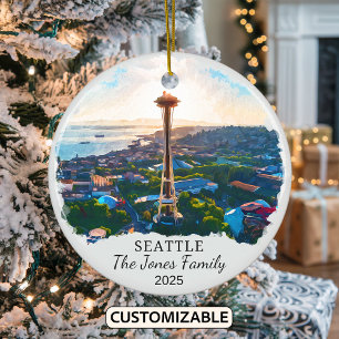 Ornamento Seattle Personalizado, Estado de Washing