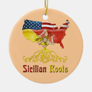 Ornamento siciliano americano de las raíces