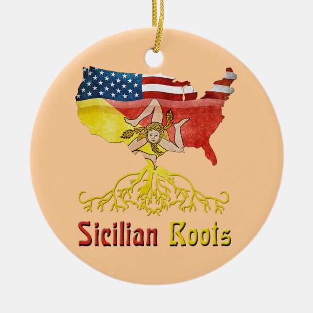 Ornamento siciliano americano de las raíces (Frente)