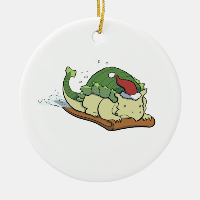 Ornamento Sledding del Ankylosaurus (Frente)