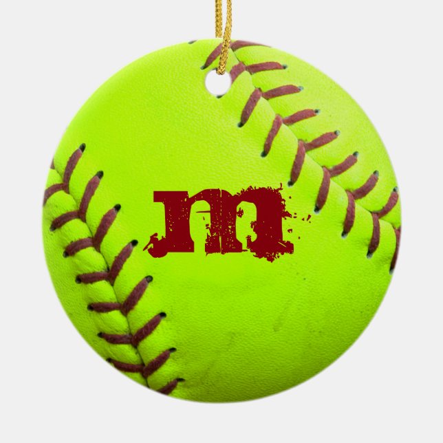 Ornamento Softball Yellow Fast Pitch 8U 10U 12U 14 (Frente)
