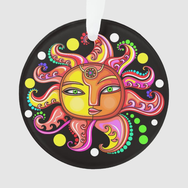 Ornamento solar de Sun Moon Stars (Anverso)