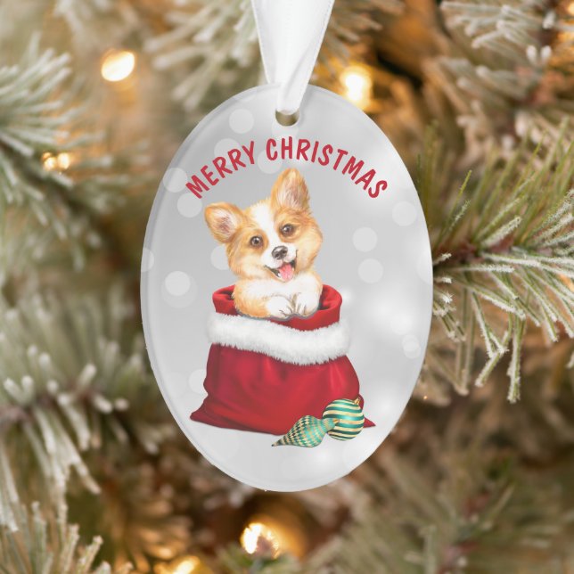 Ornamento sorpresa de regalo de perro de cachorro  (Árbol)