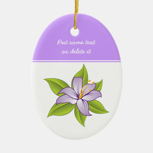Ornamento Stargazer light lilac personalizado púrp (Frente)