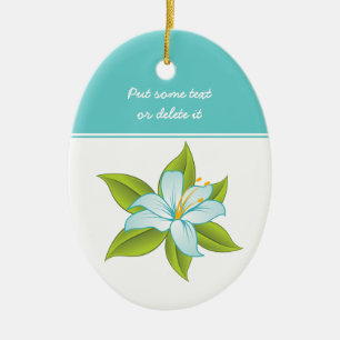 Ornamento Stargazer personalizado de lirio azul cl