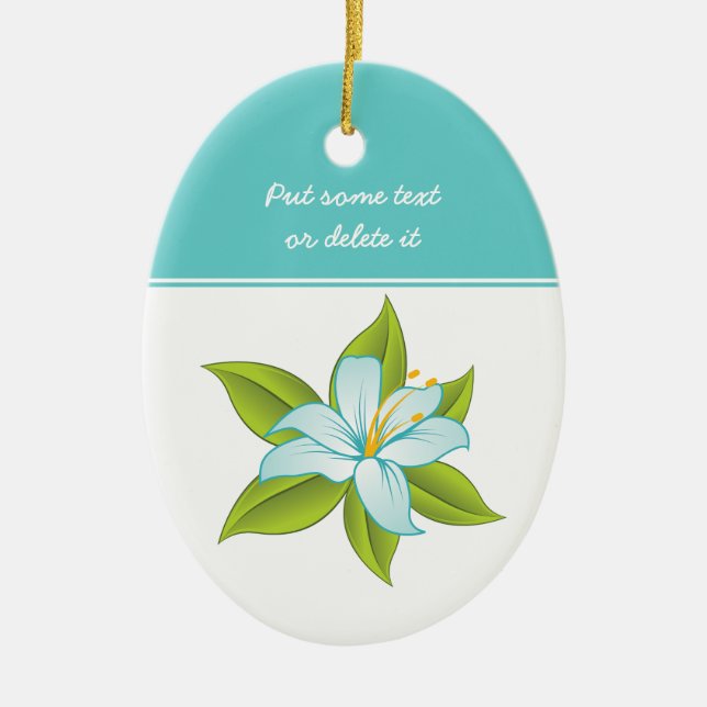 Ornamento Stargazer personalizado de lirio azul cl (Frente)