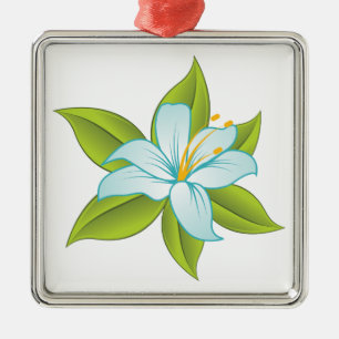 Ornamento Stargazer personalizado de lirio azul cl