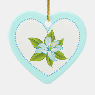 Ornamento Stargazer personalizado de lirio azul cl