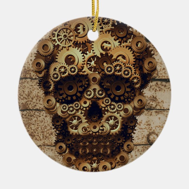 Ornamento Steampunk de Halloween (Frente)