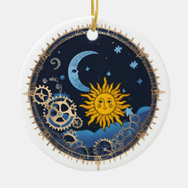 Ornamento Steampunk Moon & Sun