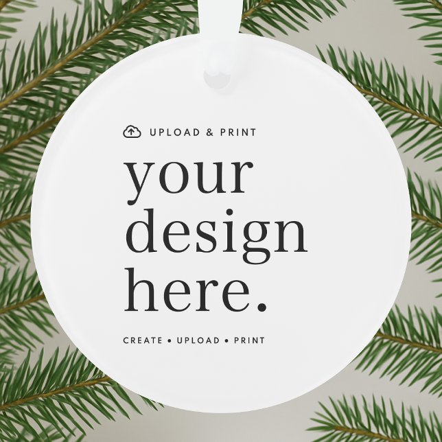 Ornamento Su Diseño Cargar Ronda Acrílica (Your own decor creation, simply upload your photo or design artwork from Photoshop, Canva & more!)