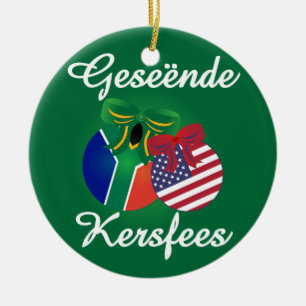 Ornamento surafricano del navidad - de cerámica