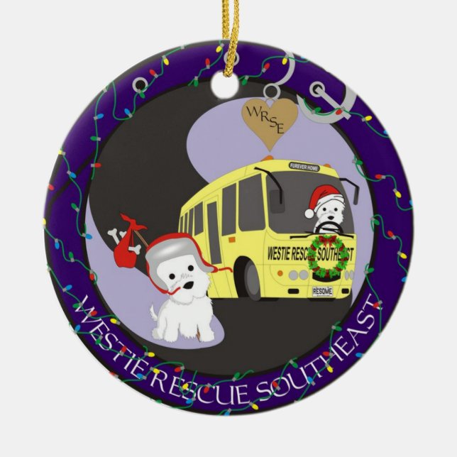 Ornamento suroriental del navidad del rescate de (Frente)