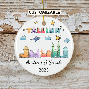 Ornamento Tallin personalizado de Skyline, Estonia