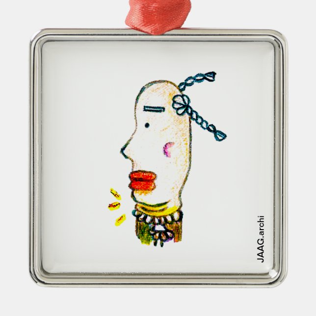 Ornamento taoísta trenzado con ojos de mar (Frente)