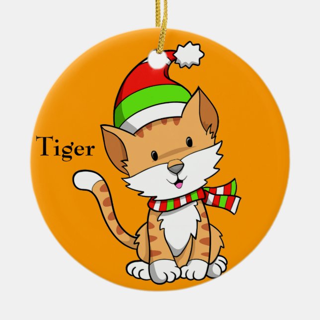 Ornamento "tigre" de los navidades Kitty (Frente)