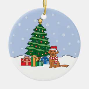 Ornamento tocante del perro perdiguero del pato de