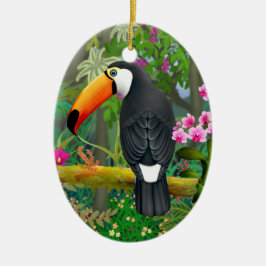 Ornamento Toco Tropical Toucan Bird