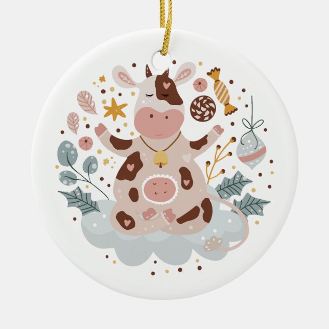 Ornamento tradicional de balbuceo de vidrio (Frente)