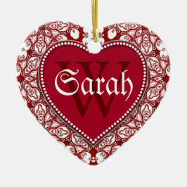 Ornamento tribal de Rótulos de puertas rojas blanc