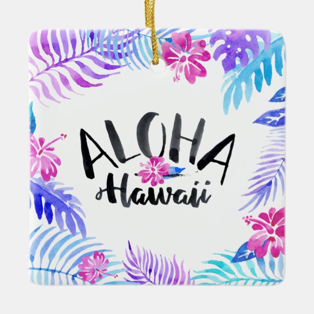 Ornamento tropical de Hawaii el | de la hawaiana (Anverso)