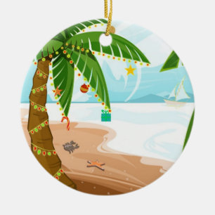 Ornamento tropical de Navidad
