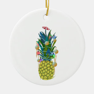 Ornamento tropical de navidad sudoroso estilo trop