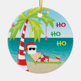 Ornamento tropical del navidad de la palmera de