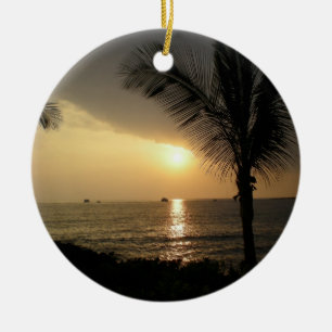 Ornamento tropical personalizado del día de fiest
