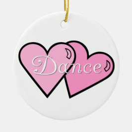 Ornamento unilateral de los corazones rosados de