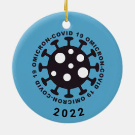 Ornamento Variante De Coronavirus Covid19 Omicron 