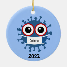 Ornamento Variante De Omicron De Blue Coronavirus 