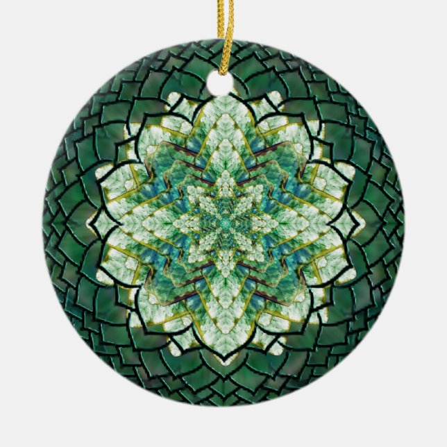 Ornamento verde abstracto de la mandala de la (Frente)