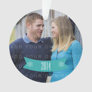 Ornamento verde azulado de la foto del día de