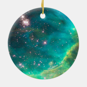 Ornamento verde azulado de la Ronda Nebulosa #4