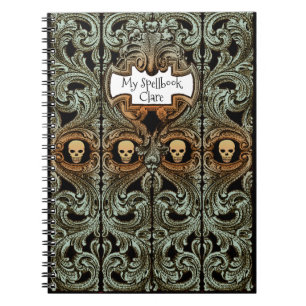 Ornamento verde de Gótico personalizado y cuaderno