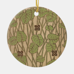 Ornamento verde de la cubierta de libro del