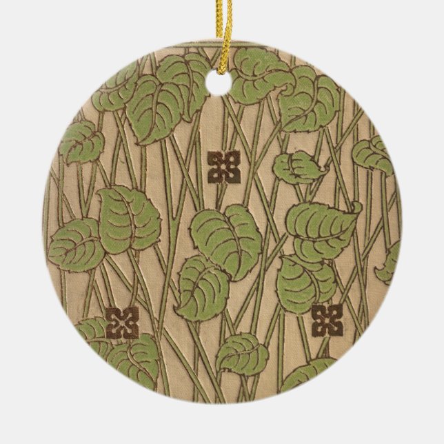 Ornamento verde de la cubierta de libro del (Frente)