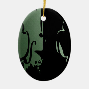Ornamento verde del violín