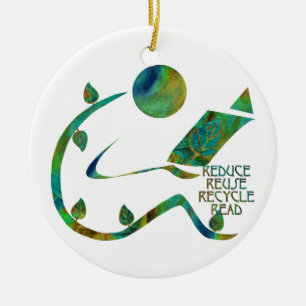 Ornamento verde lector/cuatro de Rs
