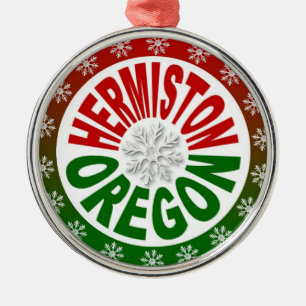 Ornamento verde rojo de Hermiston Oregon