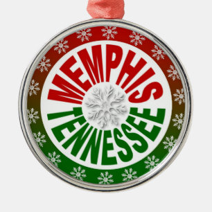 Ornamento verde rojo de Memphis Tennessee