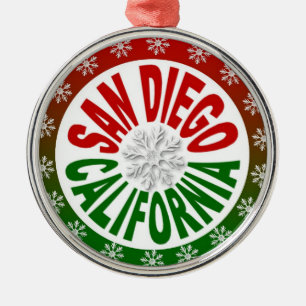 Ornamento verde rojo de San Diego California