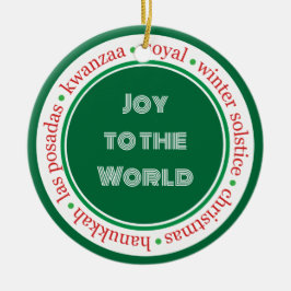 Ornamento verde/rojo de vacaciones