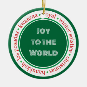 Ornamento verde/rojo de vacaciones