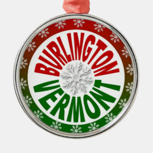 Ornamento verde rojo del copo de nieve de