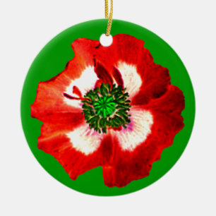 Ornamento verde verde rojo blanco adormilado