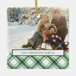 Ornamento verde y blanco